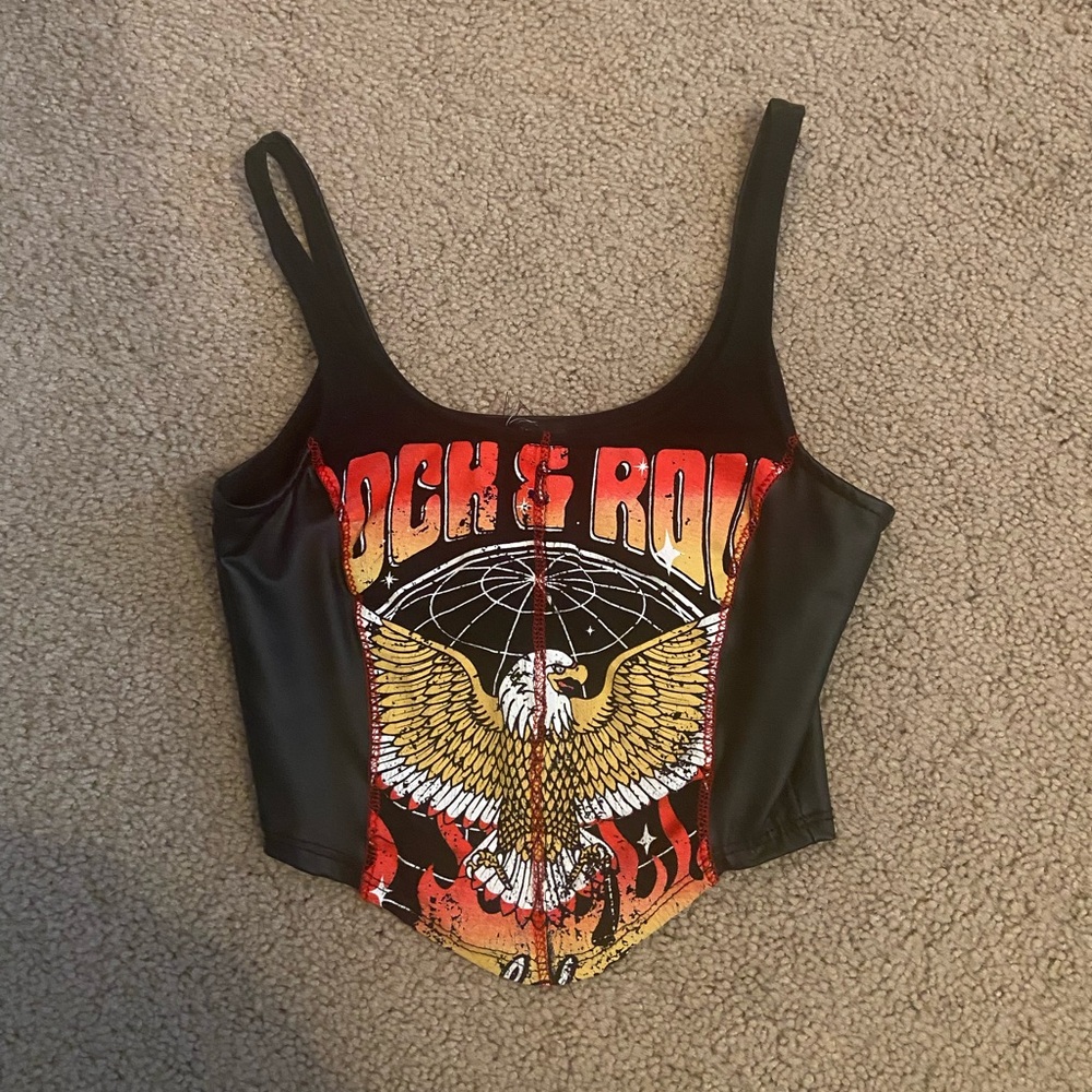 Rock & Roll Graphic Tank Top